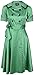 Produktbild Küstenluder Damen Kleid Elaine Trenchcoat Vintage Dress Giftiges Grün/Schwarz XL