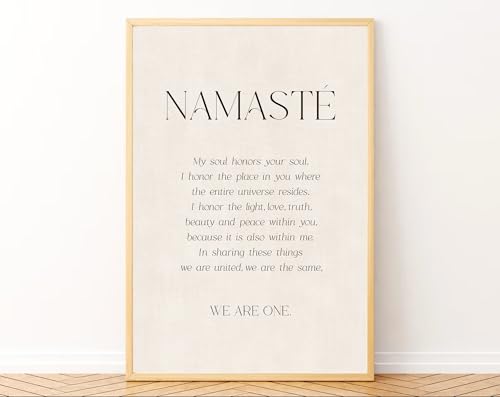 Image of Gamya Spiritual Big Aesthetic Framed Meditation Affirmation Motivational Posters For Living Room, Bedroom Office Wall Decor, Dopamine art /Girls Boys Gift Item (13x19 Inches) (Meditation Trio (A))