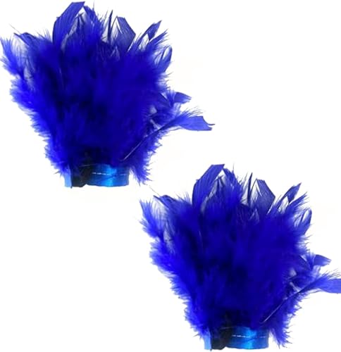 2-Pack Feather Slap Bracelet Cuffs - Feather Snap Ring, Cuff Wrist Decoration for Parties & Wrist Accessories, Women's Edition