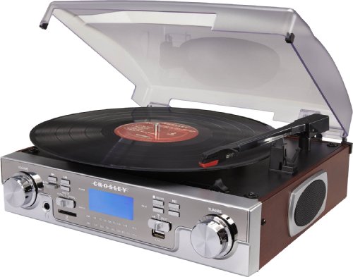 Crosley CR6007A-MA Tech Turntable with USB/SD Card Reader to Transfer Albums to Memory Card (Mahogany)