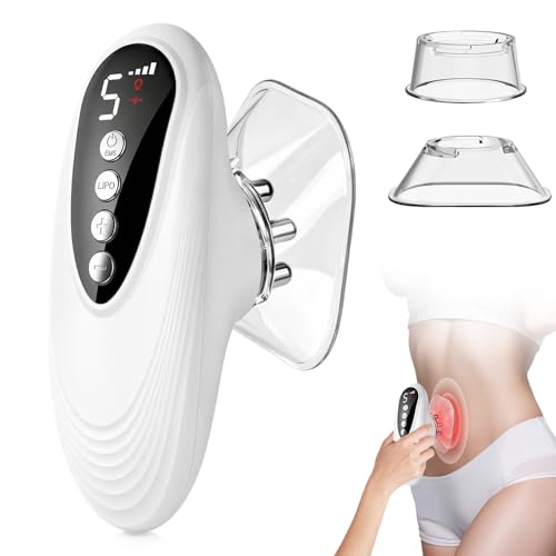 4 in 1 Cellulite Massager Lymphatic Drainage Massager Electric Cupping Therapy Set with Vacuum Massage EMS & Red Light Handheld Machine Masseur Anti-Cellulite Silhouette