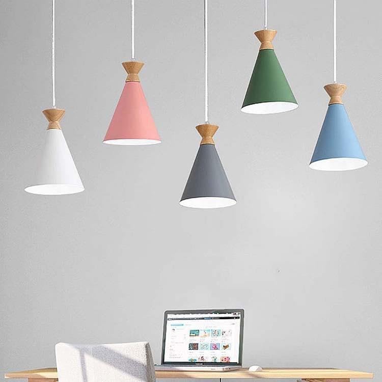 Lampe de plafond suspendue rose E27 avec câble réglable en hauteur - 7