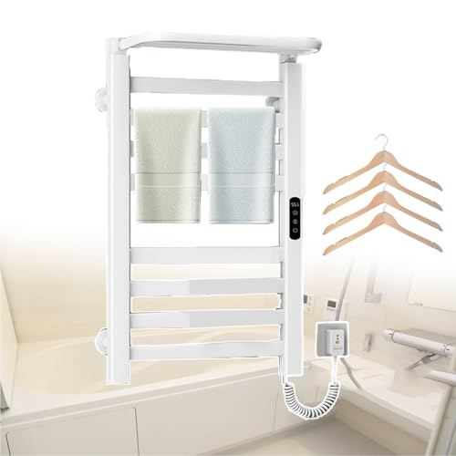 Sèche-serviettes 200W avec séchage complet à 360 degrés pour linge chaud