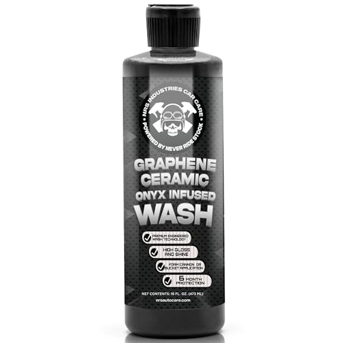 Graphene Ceramic Car Wash Shampoo – Onyx Infused Foam Wash for Paint, Trim & Glass – Long-Lasting Hydrophobic Coating Protection (16 Ounce)