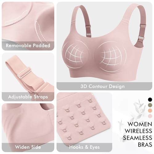 Image of Ganado Women Wireless Jelly Bra Seamless Full Coverage Bras