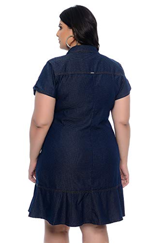 Vestido Chemisier Jeans Plus Size Anastasia-50