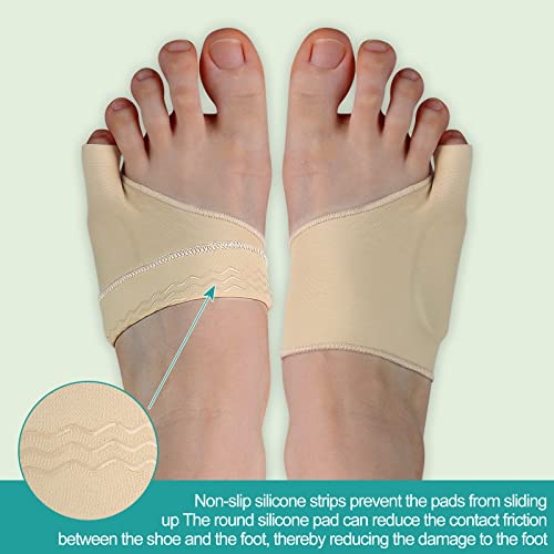Relieve Bunion Pain with Soft Silicone Tailor Bunion Corrector and Pads - Toe Straightener, Little Separator, Overlapping Toe Support for Pinky Relief - Anti-Slip and Comfortable (Size S)