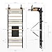 Swedish Ladder Pro, Wood Stall Bar with Push-Through Bar, Adjustable Pull-Up Dip Bar for Adults and Kids, Accessories Bundle, Spring, for Home, School, Physical Therapy and Gymnastics (40