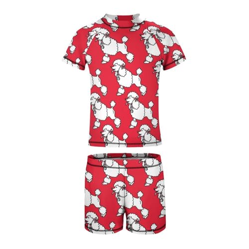 Poodle Dog ProfileChildren's Swimsuits Boys Two Piece Suit7-9Y（120cm）2