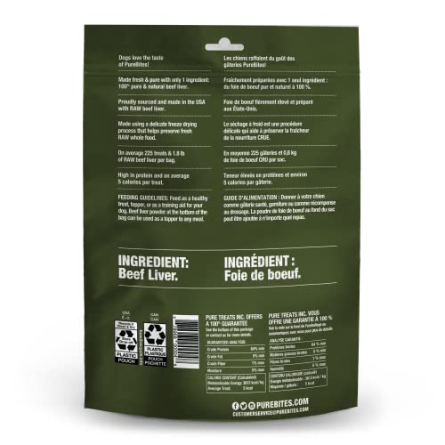 PureBites Beef Liver Dog Value Treat Freeze Dried 100% Natural Healthy Food 8.8 oz - Image 4