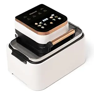 Blueberry's 8L Digital Air Fryer for Home with Touch Panel & 8 Pre-Set Menus-1700 W Electric Airfryer with Hot Air Circulation - Touch Screen - Uses Up to 90% Less Oil (Grey)