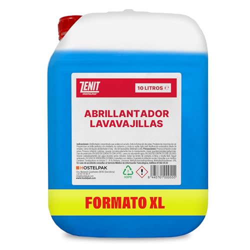 Hostelpak | 10 l | Abrillantador lavavajillas | Acabado brillante | lavavajillas líquido | detergente lavavajillas profesional
