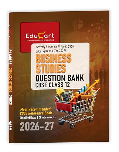 Image of Educart CBSE Class 12 Business Studies Question Bank 2026-27 | Chapterwise, Case-Based & Competency Qs | Simplified Notes | NCERT Based | CBSE Syllabus 2027