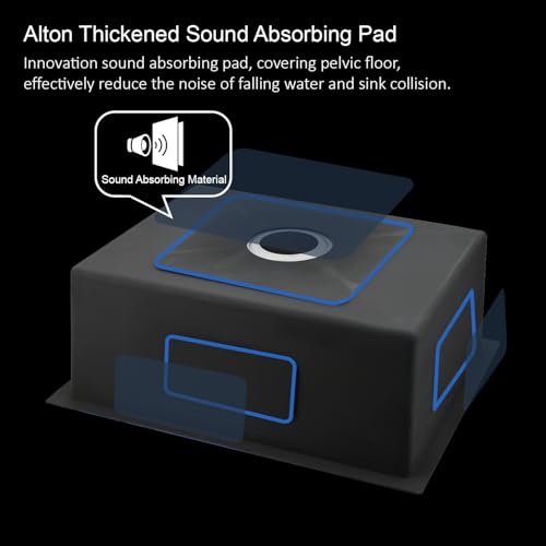 Image of ALTON HMS25005, SS-304 Grade, 24x18x9 INCH, Handmade Single Bowl Sink, Matte