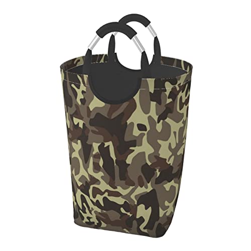ランドリーバスケット 迷彩柄 カモフラ 汚れた服収納かご ランドリーボックス 洗濯ボックス 洗濯物入れ 四角 収納バケットかご おもちゃ収納 雑貨収納ボックス ランドリーかご 持ち手付き 衣類収納用 防水 大容量 多機能 折り畳み シンプル おしゃれ