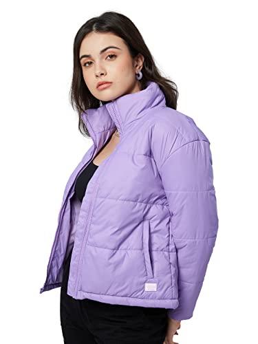 Image of The Souled Store Solids Women and Girls Solid Full Sleeve Cotton Blend Puffer Jackets