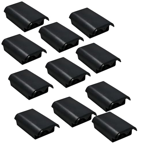 Image of 10 Pack Battery Pack Cover for Xbox 360 Wireless Controller Replacement Battery Pack Cover Shell Repair Part Compatible with Xbox 360 Wireless Controller(Black)