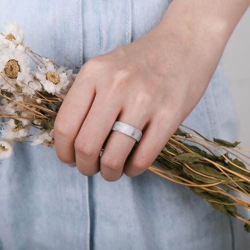 Image of Egnaro 4 /5 /8 Variety Multipack Ergonomic Breathable Bridal Rings Sets, 6mm Wide - 2mm Thick Rubber Wedding bands women, silicone Rings for her with Half Size
