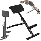 bimiti Silla romana – Banco de hiperextensión para entrenamiento de fuerza, extensión de espalda, plegable, 5 posiciones ajustables, gimnasio en casa, banco para ejercicios de glúteos y abdominales