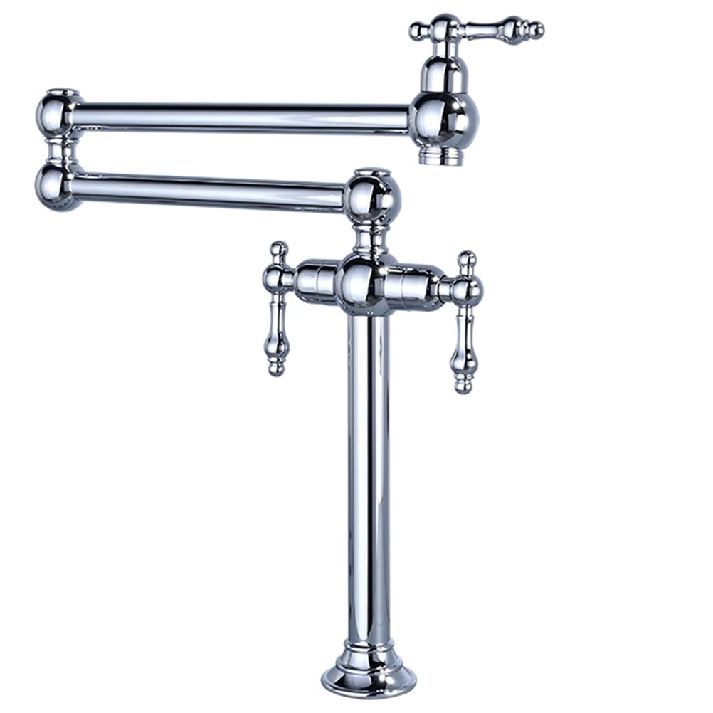 Grifo para llenado de ollas para evitar cargar peso en la cocina con brazo articulado de latón