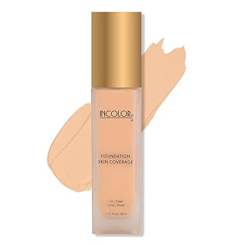 INCOLOR Long Lasting Lightweight Natural Flawless Repair Face Makeup Liquid Matte Skin Coverage Foundation for Women (Shade No 2)