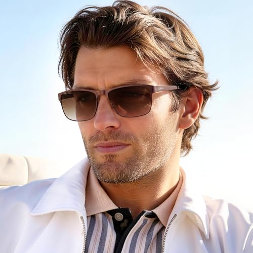 Image of CARFIA Metal Mens Sunglasses Polarized UV400 Protection for Driving Fishing Hiking Golf Everyday Use CA5225