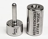 The Shooters Box Pellet Resizer/Checker .25 Cal - Hand Press Die Sizer - Stainless Steel - USA Made