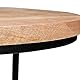 Relaxdays Beistelltisch 3er Set, runde Ablage, Satztische in 3 Größen, ineinander stellbar, Metall und Mangoholz, natur, H x D: ca. 56 x 41 cm