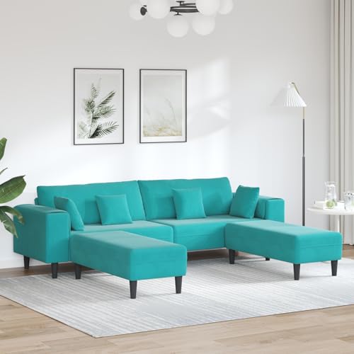 ROMHZKS Sofá moderno de terciopelo con cojín de muelles y reposabrazos anchos, diseño de terciopelo resistente para salón, elegante y cómodo sofá de madera con lujoso