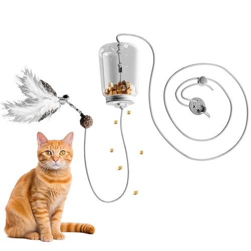 Generisch Katzenleckerli Spielzeug Spender - Futterautomat Für Spiel Und Spaß - Katzenbeschäftigung Für Drinnen Fütterungsspiel Mit Bewegungsanreiz