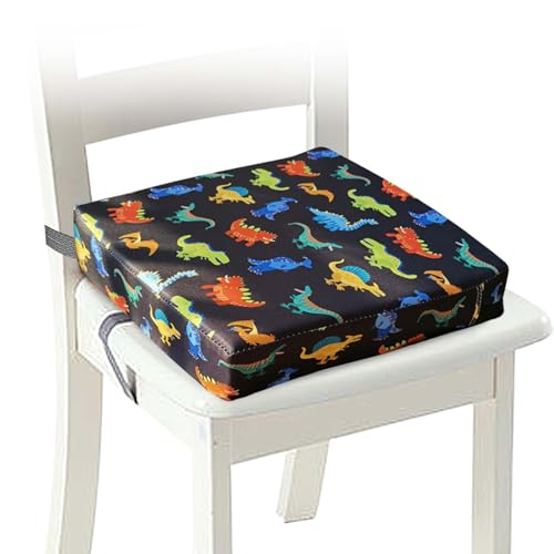 Sitzerhöhung Stuhl Kind, 10cm Wasserdichtes Oxford-Tuch Kind Esszimmer Boostersitze mit Sicherheitsschnalle, Waschbar Zerlegbar Quadrat Sitzkissen für Zuhause Unterwegs (Schwarz) Sitzerhöhung Stuhl Kind, 10cm Wasserdichtes Oxford-Tuch Kind Esszimmer Boostersitze mit Sicherheitsschnalle, Waschbar Zerlegbar Quadrat Sitzkissen für Zuhause Unterwegs (Schwarz)