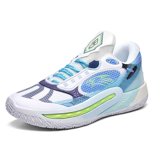 Image of Men's High-Top Basketball Shoes Anti-Slip and Wear-Resistant Soles Running Shoes Graffiti Design Fashionable Sports Shoes