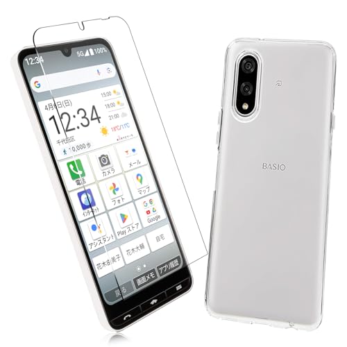 �y2���Z�b�g�z1�� FOR basio active3 �p�̃K���X�t�B���� + 1�� FOR basio active3 �p�̕ی�J�o�[�����ی� TPU �\�t�g �V���R���P�[�X �����K���X / �d�x9H / ������/�ی�t�B���� PCduoduo