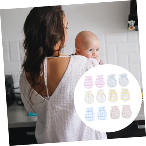 6Pairs Newborn Protection Gloves Soft Pure Cotton Mittens for Scratch Prevention and Hand Warmth for Comfortable and Cozy for Boys3