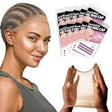 Tinashe 20pcs HD Wig Caps for Lace Front Wig, Elastic Medium Nylon Stocking Caps Stretchy Wig Cap Light Brown Wig Caps for Cosplay, Breathable Nylon Wig Caps for Women(10Pack/20PCS)