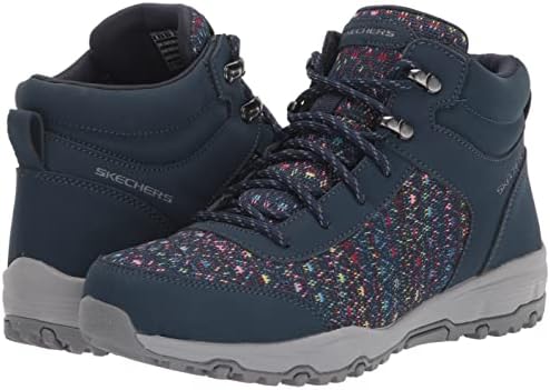 Skechers Women's Lace up Boot Hiking, Navy Multi, 5.5 | Image 6