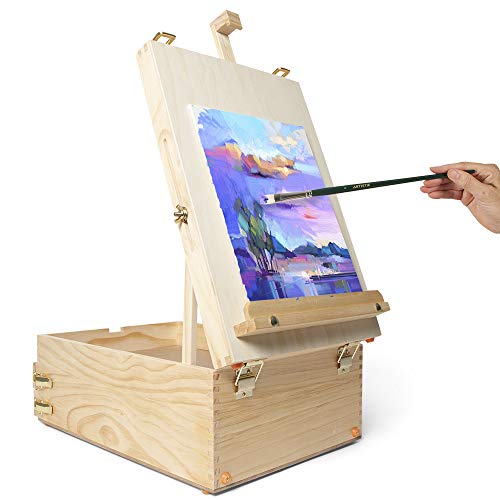 Wooden-Table-Top-Easel-for-Art-108-Piece-Complete-Mixed-Media-Box-Easel-Set-for-Artists-Premium-Beechwood-Adjustable-Easel-with-2-Drawers-and-Desktop-Storage-for-Sketching-and-Painting