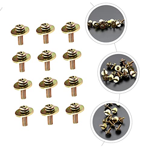 Levemolo: 20 tornillos de fijación dorados para caja y bombo, accesorios para batería, repuestos para tensión de timbal miniatura 3