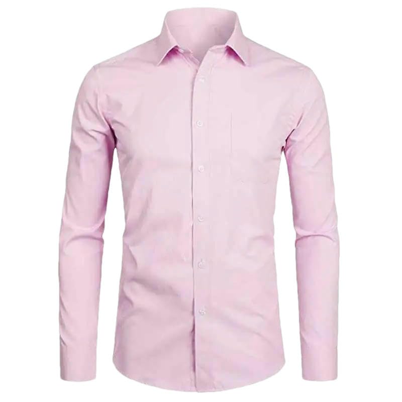 Chemise habillée homme manches longues coton pour le bureau et les mariages
