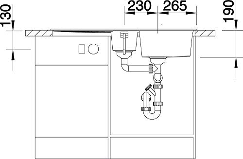 BLANCO METRA 6 S | SILGRANIT felsgrau | Einbauart: Einbau von Oben | reversibel | mit Ablauffernbedienung, mit Zubehör | 60er Unterschrank | Großes Becken | Reinigungsfreundliche Öberfläche - Image 5