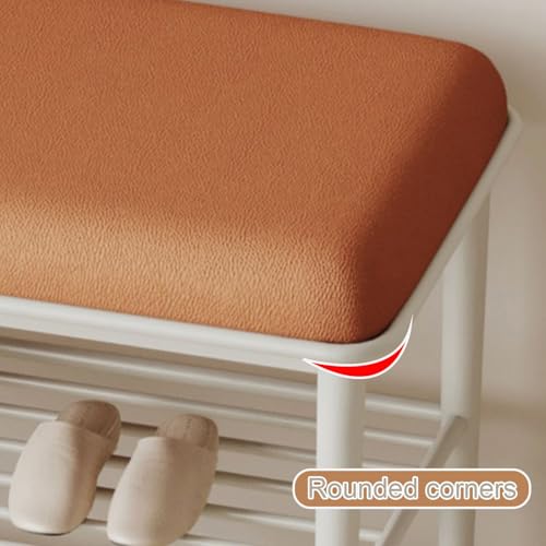 Banc de rangement pour chaussures blanc 65 cm de style simple - 3