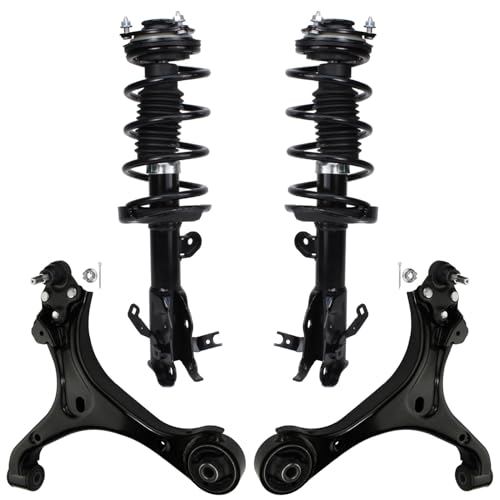 Image of Detroit Axle - 1.8L Front Struts Control Arms for 2013 2014 2015 Honda Civic [Manual Transmission], 2 Lower Control Arms with Ball Joints Assembly 2 Struts with Coil Spring Assembly Replacement
