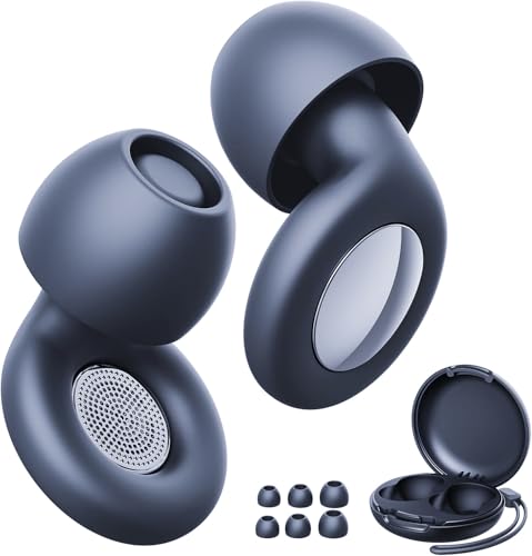 Measuki Tapones Para Dormir (47 DB) - Alivian Presión En 15s, 4 Tallas (XS/S/M/L) Con Estuche - Reutilizables, Ideales Para Ruido, Ronquidos, Viajes Y Deporte