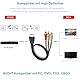 VIEVRE HDMI auf Cinch 1,5m,Adapter HDMI Cinch,Bitte Stellen Sie Sicher, DASS Beide Geräte über Funktionen zur Signalkodierung und -Dekodierung Verfügen