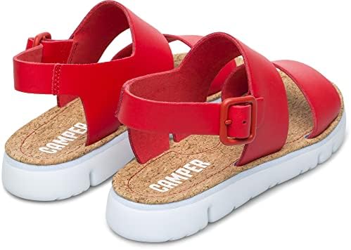 Camper Women's Flat Sandal, Bright Red, 7.5 | Image 3