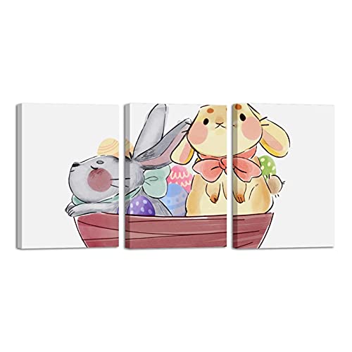 Tableau lapin de Pâques moderne pour salon chaleureux
