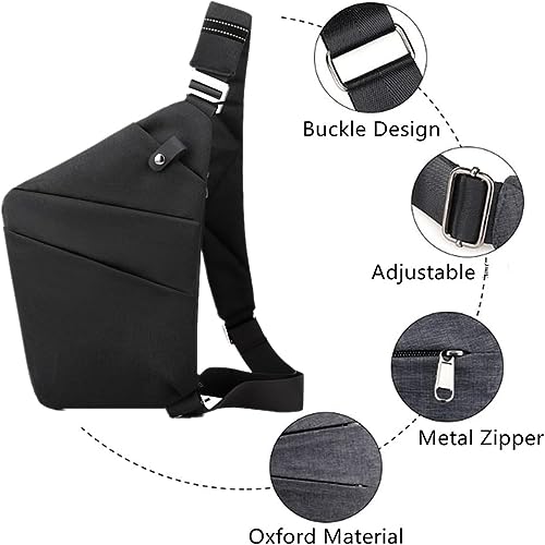 Slim Carry, The Slim Carry Sling Bag, Anti Theft Crossbody Bag Travel Personal Flex Bag for Men Women 6