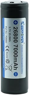 Keeppower 26800 Protected Lithium Ion Battery Rechargeable 3.7V 7000mAh