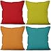 Aoihrraan Poszewki na poduszki w kolorze owocowym czerwonym, zielonym, pomarańczowym, niebieskim, miękkie, miękkie, miękkie, kwadratowe, jednolity kolor, poszewki na poduszki, do salonu, na zewnątrz, do ogrodu, na kanapę, patio, sofę, 60 x 60 cm, zestaw 4 szt