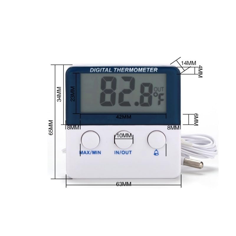 Refrigerator Thermometer Indoor Outdoor Fish Tank Water Temperature Gauge